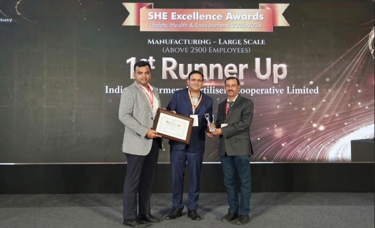 IFFCO_Coop's tweet photo. Warmest congratulations to the entire IFFCO family as our Paradeep unit secures the 1st Runner-Up spot at the prestigious CII SHE Excellence Awards 2025–26 in the Large Scale Manufacturing Sector – Odisha State Category.
#IFFCO #CIISHEExcellenceAwards #TeamIFFCO https://t.co/dcOh3WVwRc