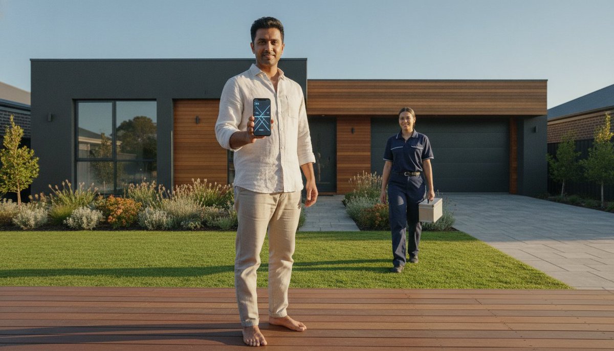 GiggySocial's tweet photo. Why waste another sunny Saturday arvo waiting on a no-show tradie when smart tech can organise all your home repairs in seconds?

https://t.co/IvPhOQjfrs https://t.co/AM1JXp8P46