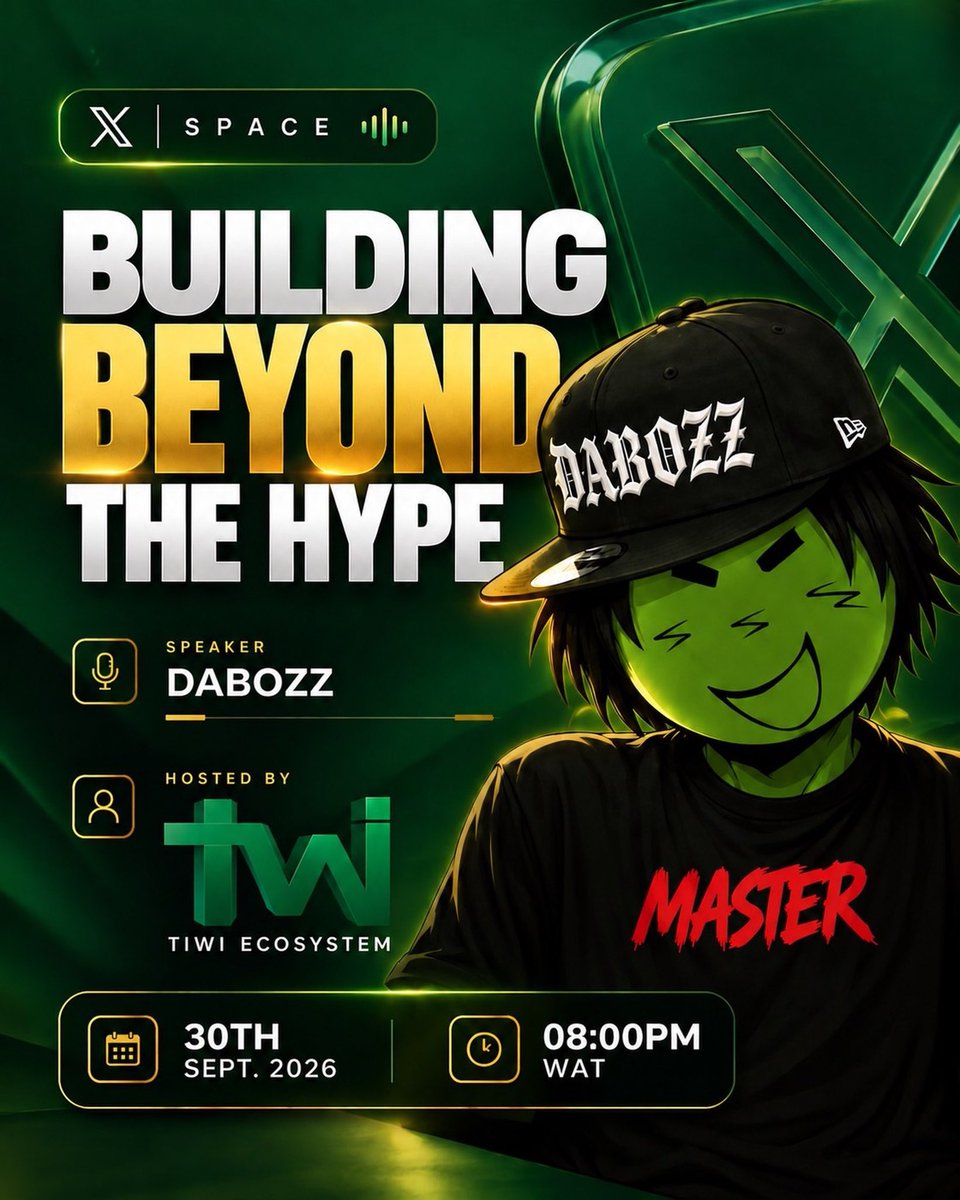 DaBozzzzzzz's tweet photo. I’ll be speaking at the upcoming tiwiecosystem Space tomorrow by 8:00 PM WAT 🎙️

I’ll also be giving out $5 to one of my Mutuals during the space 

Kindly like and RT, Set reminders, and also follow @tiwiecosystem 

See you there.❤️

https://t.co/vhLvnPxe2T https://t.co/6rTdM36x8g