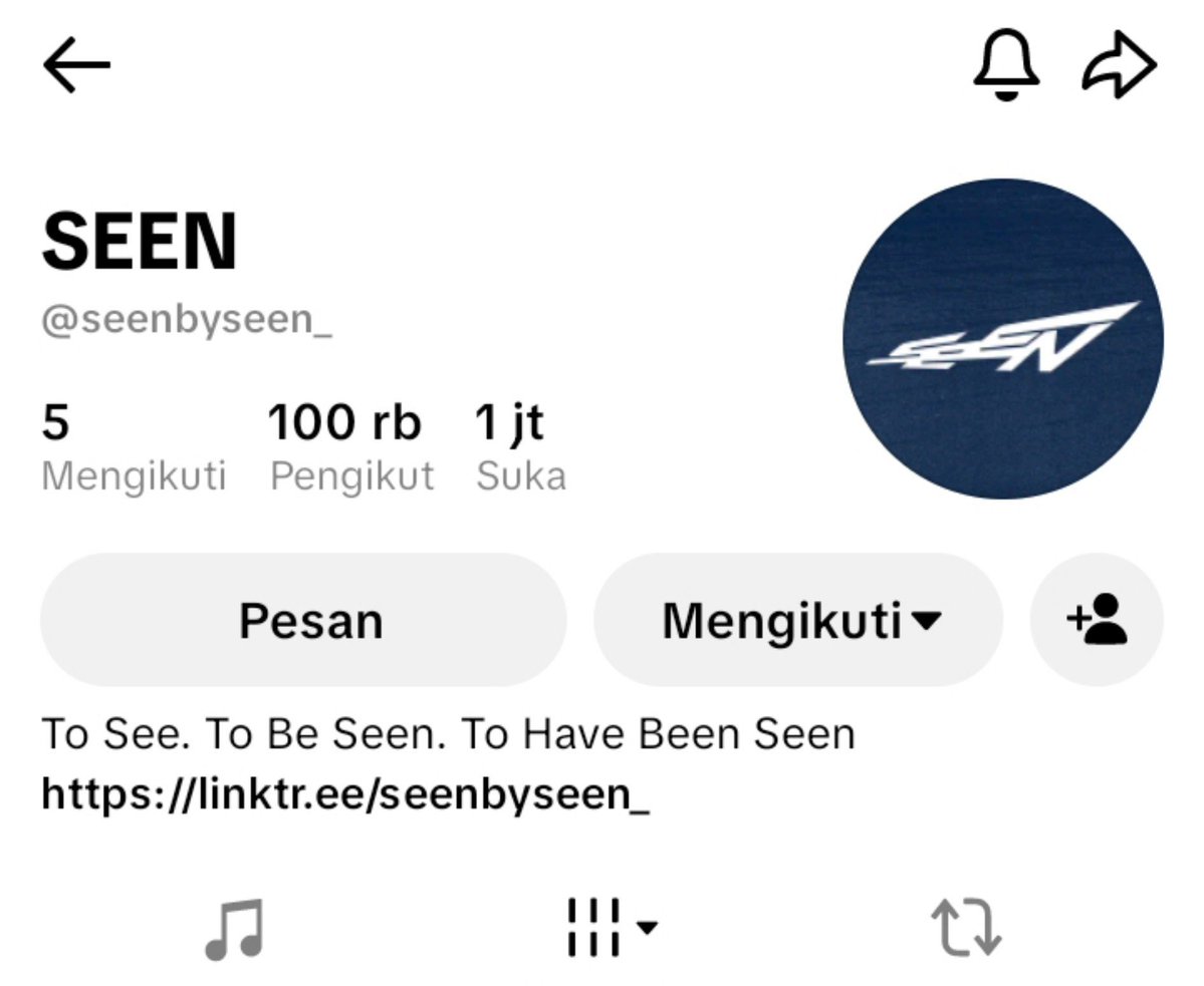 seen_updates's tweet photo. Setelah 4 hari debut,selamat atas 100 Ribu followers dan 1 Juta Like di TikTok SEEN🎉, dan terima kasih banyak kepada kalian semua yang telah mendukung dan memberikan cinta kepada SEEN,tetap disini dan nantikan karya-karya mereka ya!🤍

#SEEN @seenbyseen__ https://t.co/AiqUgefHk3