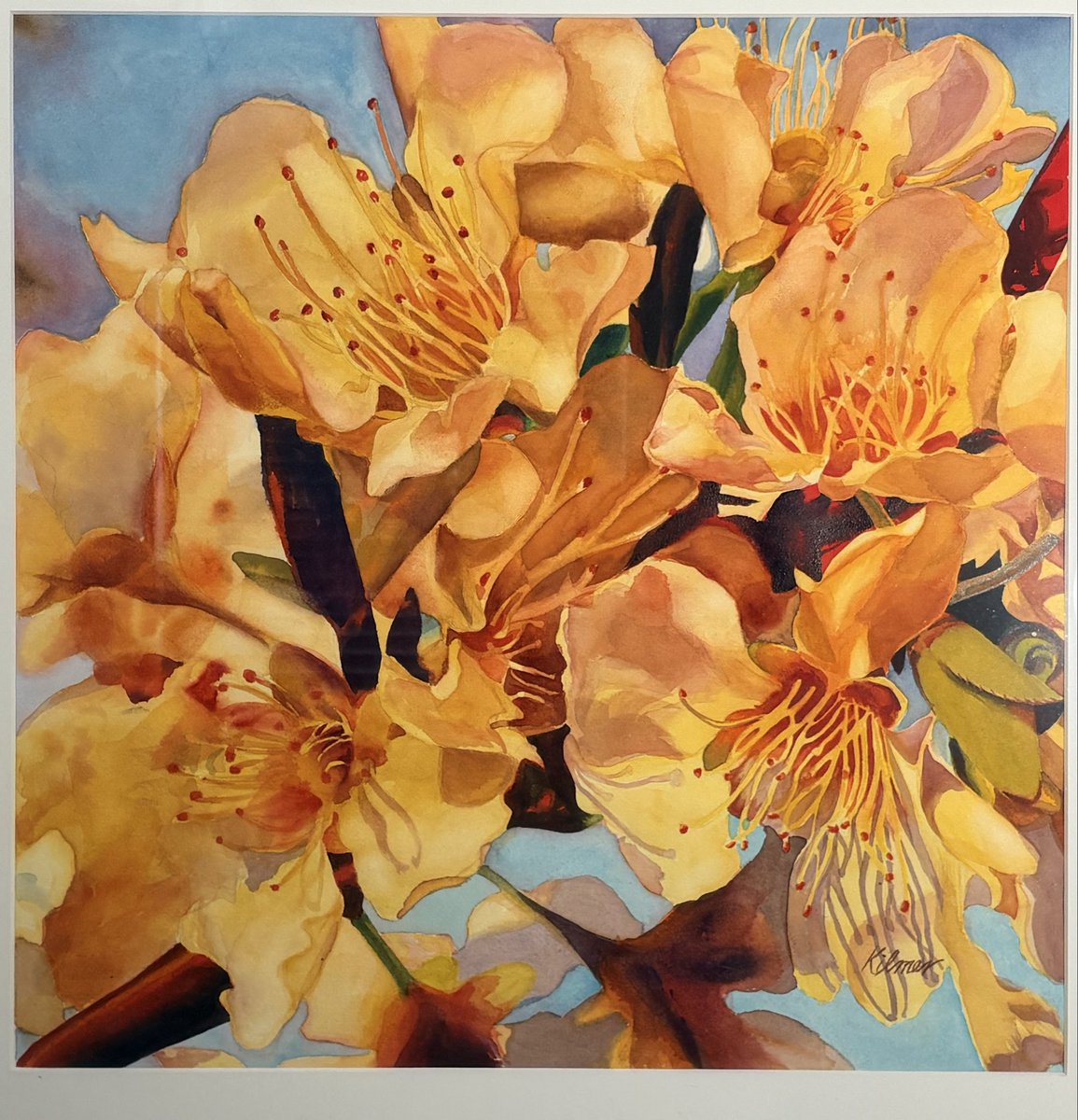nancykilmer11's tweet photo. @IshikaGuha2 Oops, Ishika/ here’s my work-
“Almond Blossoms-Reverie”  
20” x 20” watercolor 
Framed-1/1 w original to be minted soon🌻
#watercolor #flowerpower  #fresno https://t.co/BDJMAb0J2r