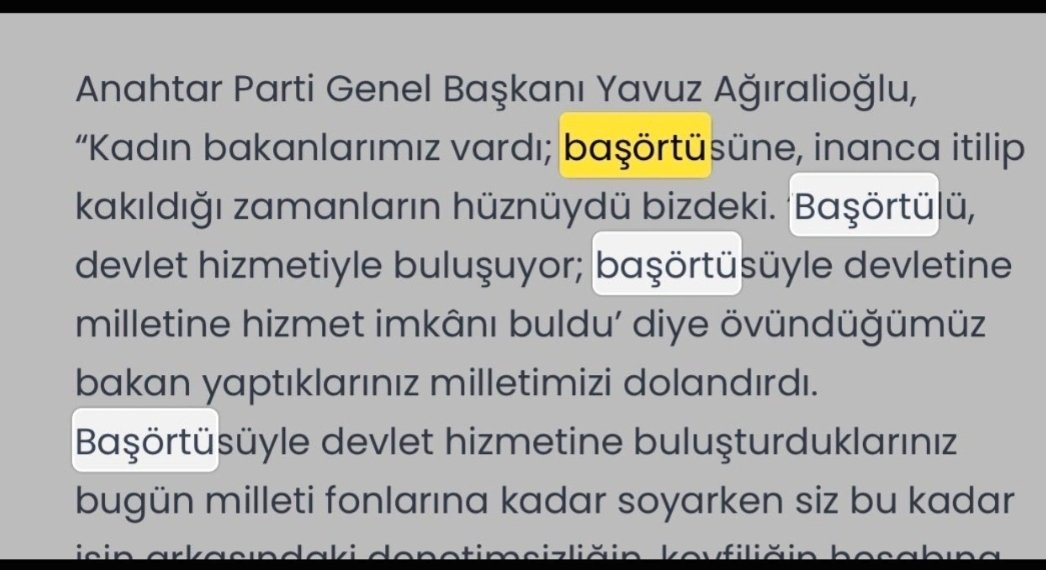 ahmetsimsirgil's tweet photo. Yavuz Ağıralioğlu alttaki sözleriyle neyi kastettiğini anlamıyorsa ve sizi ikna için bir saat dil döküyorsa siyaseti bıraksın!
Sözüyle tabi ki birini işaret ediyor ama neden başörtüsü hedefe konuluyor, defalarca zikrediliyor!
Açıksa özür dilese daha isabetli olurdu!
Bir kısım insanlar birilerini tenkit ederken yok namaz kılan yok camiye giden yok sakal bırakan diyerek dinî ibadet veya sembolleri diline dolardı. Bu da başörtüsünü dolamış diline. Olay bu! YAZIK!