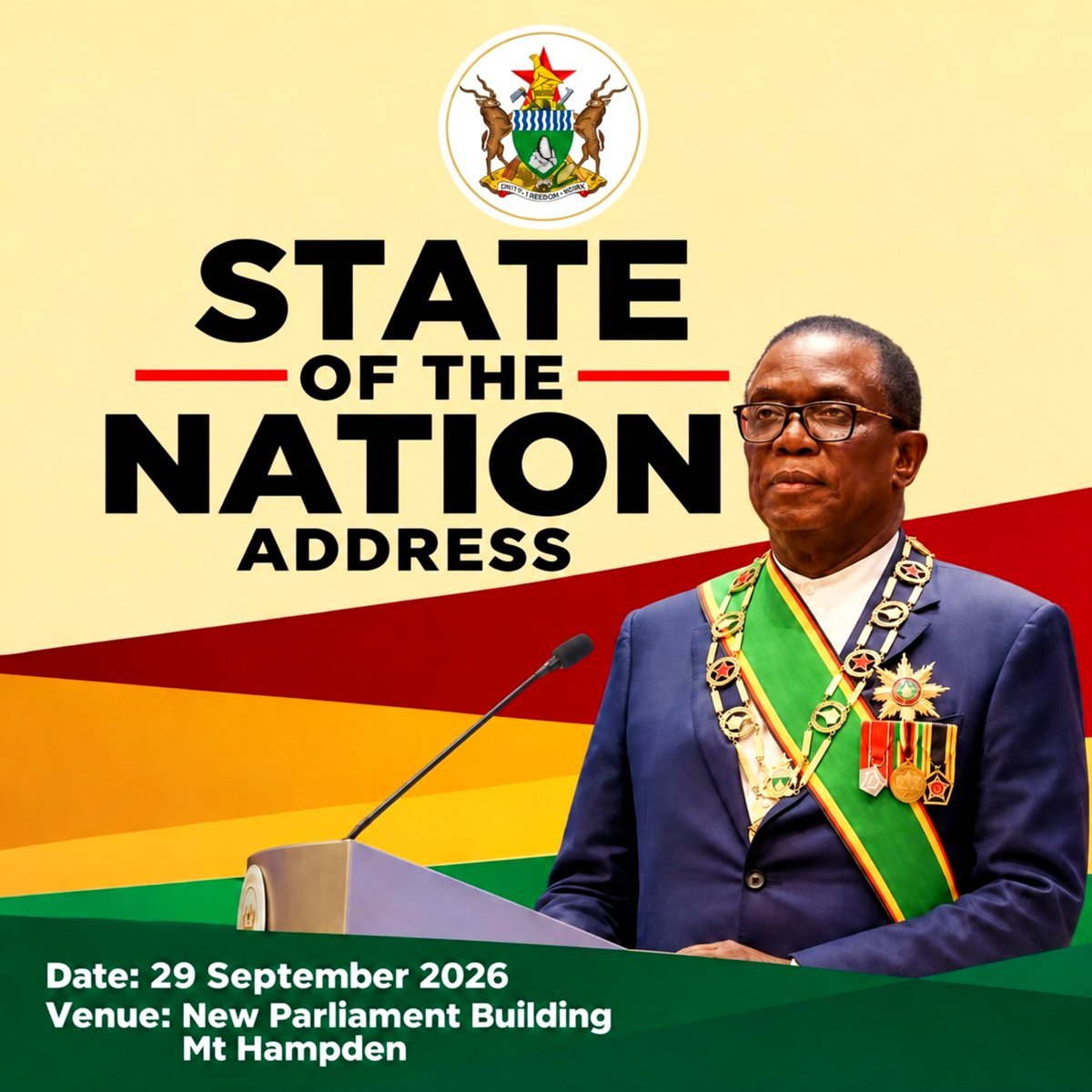 pattymash26's tweet photo. Today is the day which every Zimbabwean who is patriotic will be glued to his TV at 2pm listening to President Mnangagwa delivering  SONA. #Vision2030 #VakaZim #ZimSONA https://t.co/uzz9vXhy4J