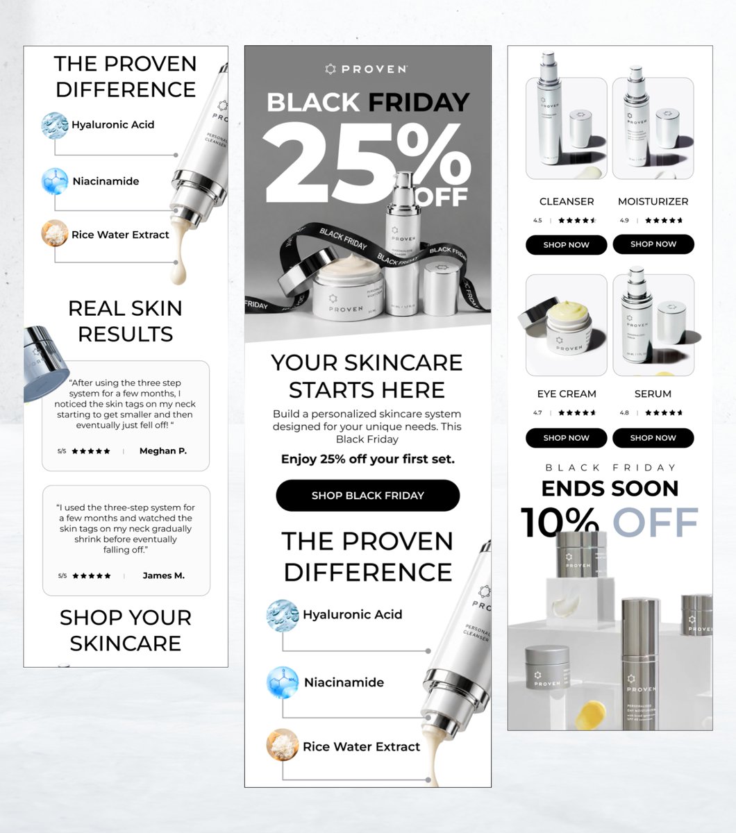 takshindesign's tweet photo. Black Friday × Proven | An Email Design https://t.co/Rv5IsUt8OW