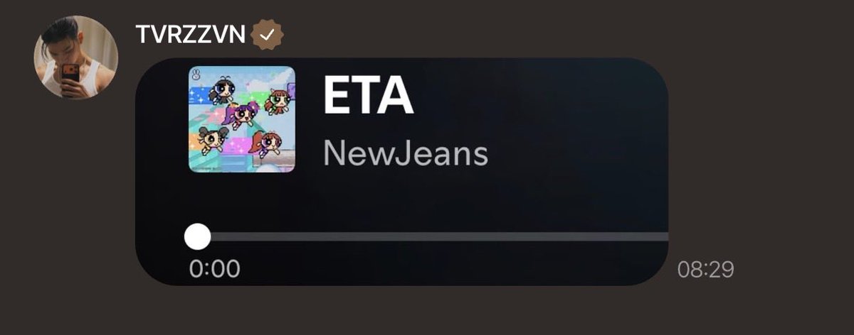 zzanism's tweet photo. tarzzan sharing that hes listening to ETA by newjeans🥹🫶 https://t.co/7G6k38AsZ6