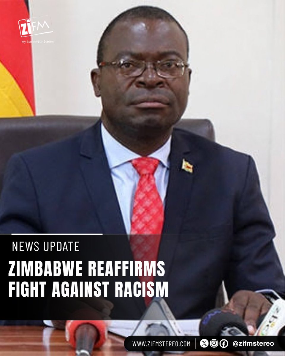 ZiFMStereo's tweet photo. Zimbabwe has reaffirmed its commitment to combating racism and racial discrimination. Foreign Affairs Minister Professor Amon Murwira has called for collective action to dismantle structures that perpetuate racial inequality. He was speaking at a UN high-level meeting marking the 25th anniversary of the Durban Declaration.