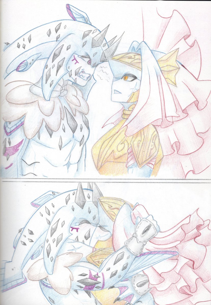 SensChocoStraw's tweet photo. I had this talk with @mochio_bonio about Triton and what would make him angry. Cellan got shouted at for putting himself in danger in order to save him. Time after, Cellan growled, teared up a bit and then made out to make up :3

#zora #OC #LoZ #BotW #TotK #LegendofZelda #BL https://t.co/6rU85FLyXC