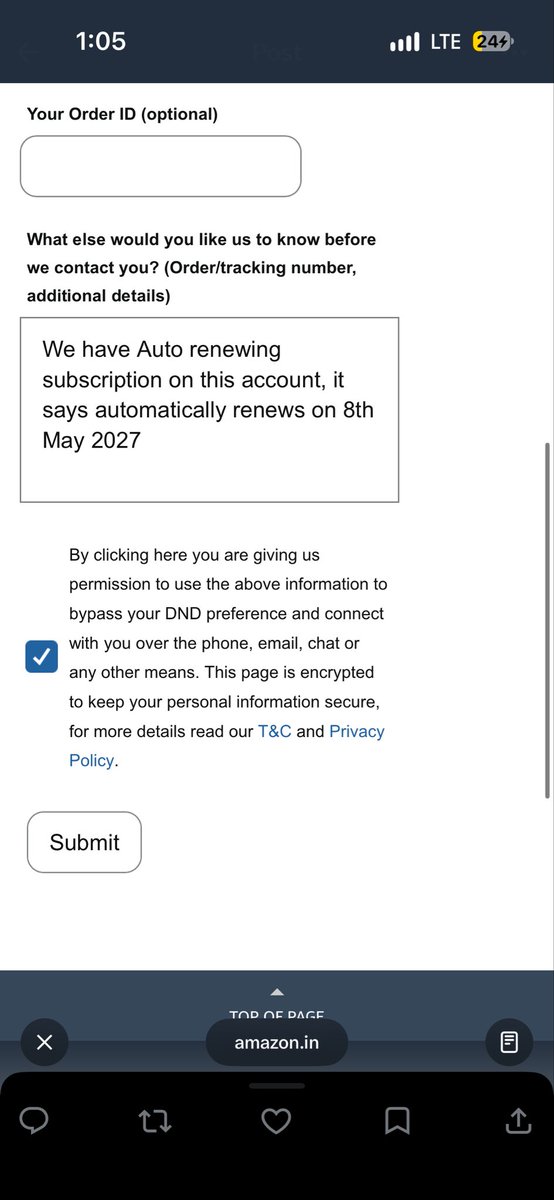TheJagadeesh's tweet photo. @AmazonHelp We are unable to send the details again. We are loosing hope. https://t.co/HP0V4RpV5t