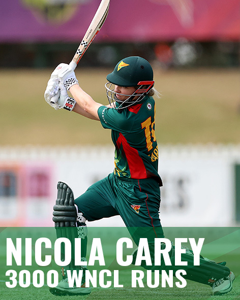 TasmanianTigers's tweet photo. Congrats Nicola Carey on 3000 WNCL runs. What a feat! 🏏 https://t.co/A7S7dOMrLT