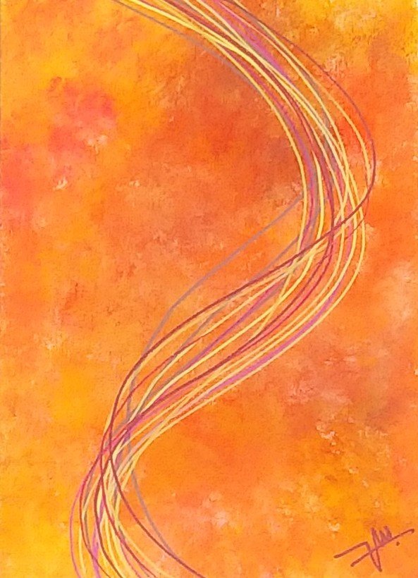 artistVANmama's tweet photo. 『  Path of wind 99  』

（紙・コピックアクレア・アクリル絵具・209×149mm）

#artwork　#abstract　
#drawing　#Japan https://t.co/ftHuMrqH4S