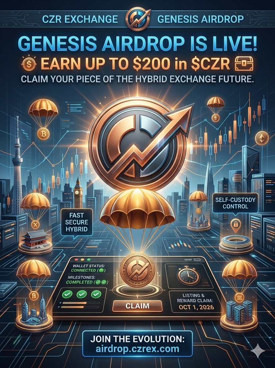 azadsnwu's tweet photo. @czrexchange English
��� The future of crypto trading is here, bringing you the ultimate upgrade in speed and security! 🌐
Secure your spot before the October 1st deadline by connecting your Web3 wallet.
@czrexchange #CZRToken #CZR #Airdrop #Crypto https://t.co/D96q7M6E9R