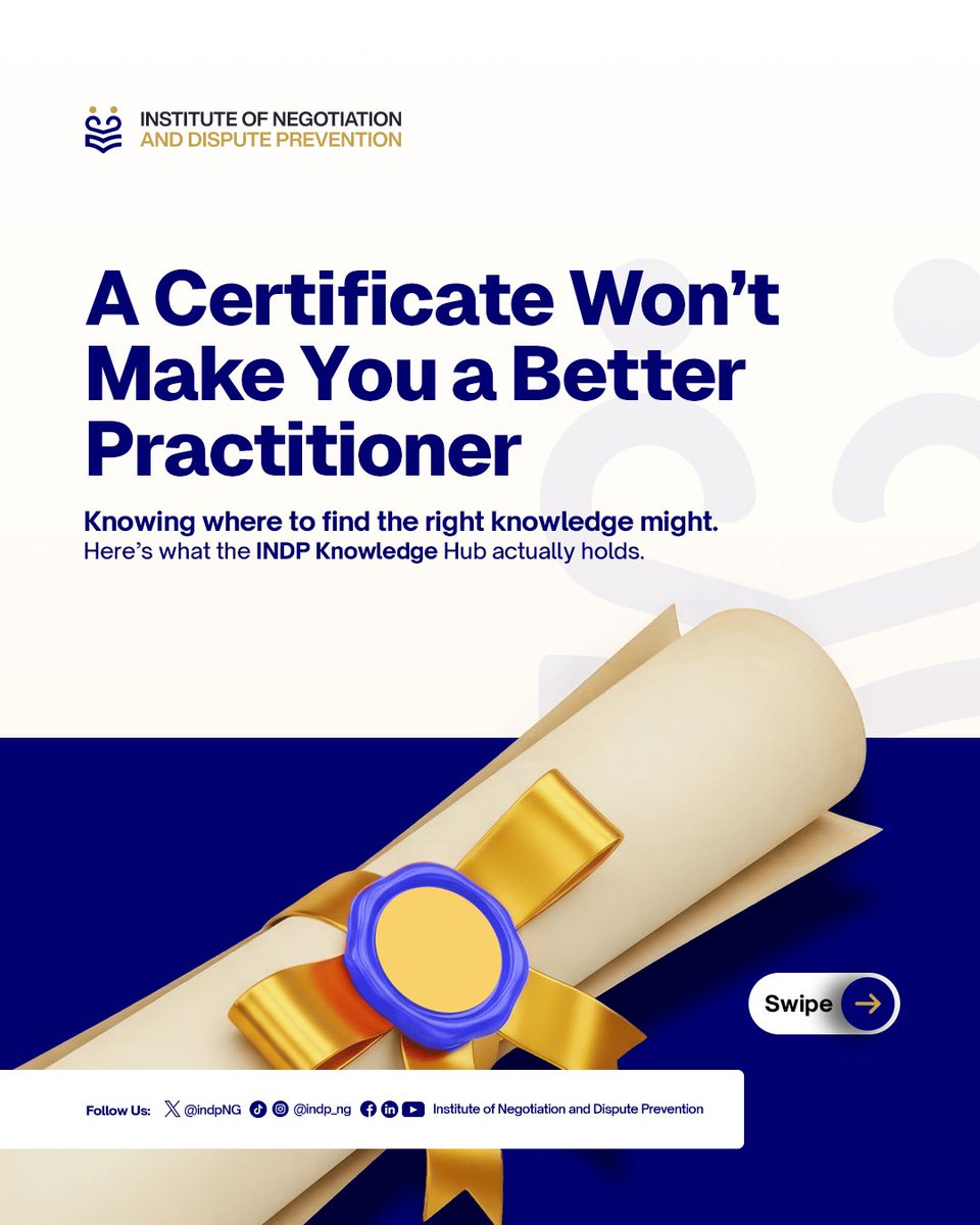 IndpNg's tweet photo. A certificate proves you learned something. 👀
But what are you doing with what you learned?

Swipe through and see what’s inside the INDP Knowledge Hub 👇🏽

#خان_کی_بہنیں_فوری_رہا_کرو #knowledgehub https://t.co/b3VFrB8AHZ
