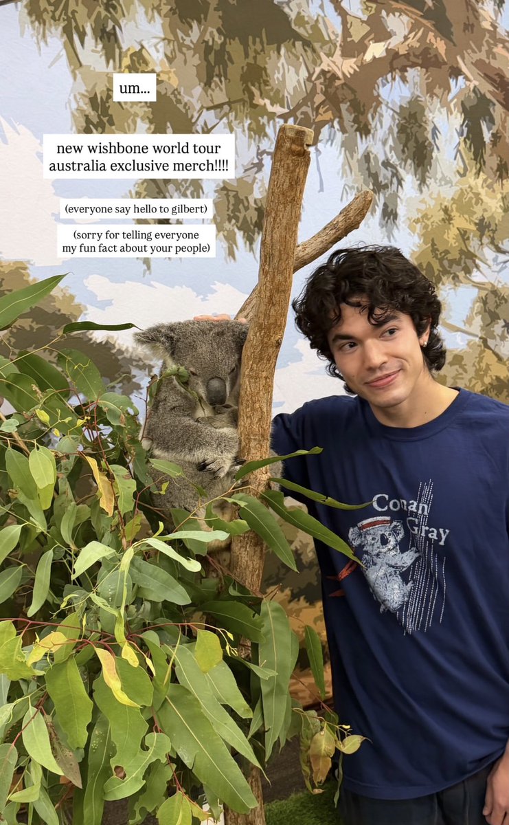 conanpopbase's tweet photo. NEW PHOTO OF CONAN AND HIS KOALA FRIEND WEARING THE NEW AUSTRALIA MERCH! 💙🐨 
via conan on instagram stories! https://t.co/3Ei1QPJyxu