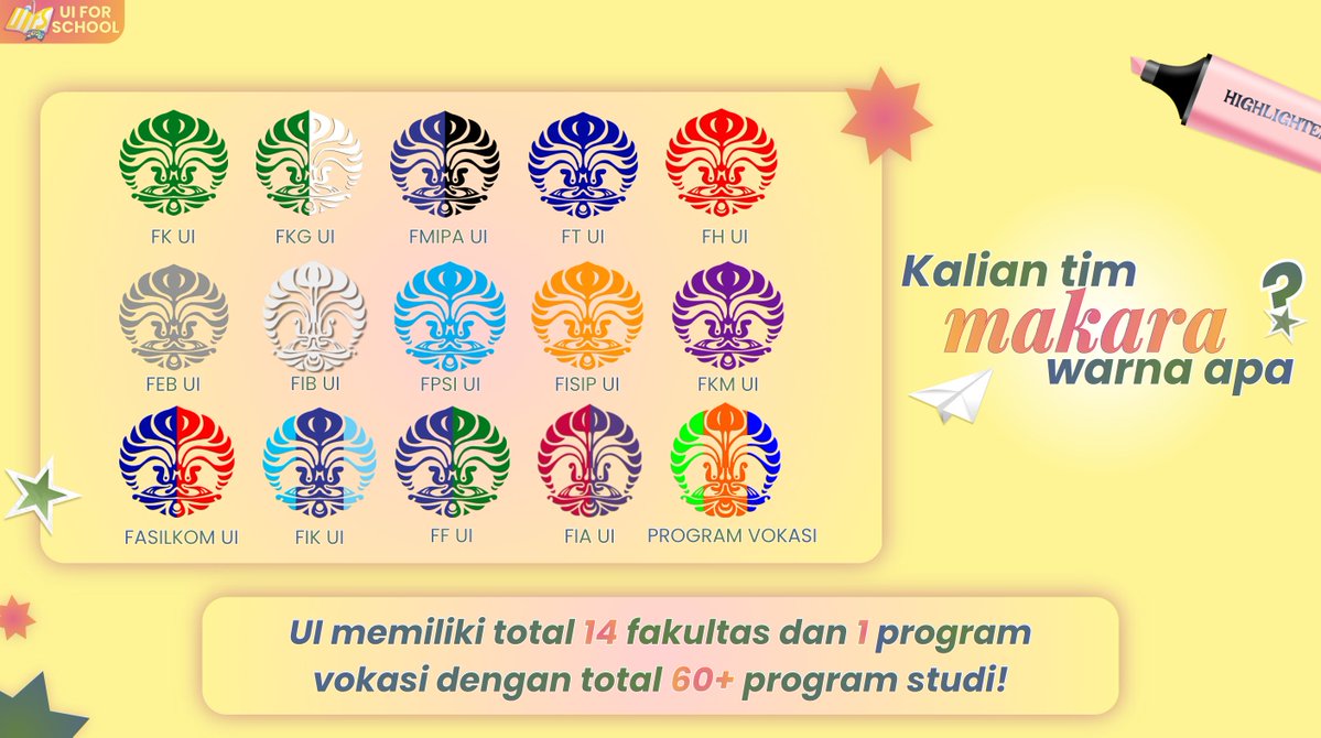 UIForSchool's tweet photo. ssttt stttt siapa yang kemarin udh ikut Test Minat Bakat dari UIFS? Kalau dari hasilnya, kalian cocoknya makara warna apa nih? COBA SPILL" DI REPLYY https://t.co/luxmCY8jK3