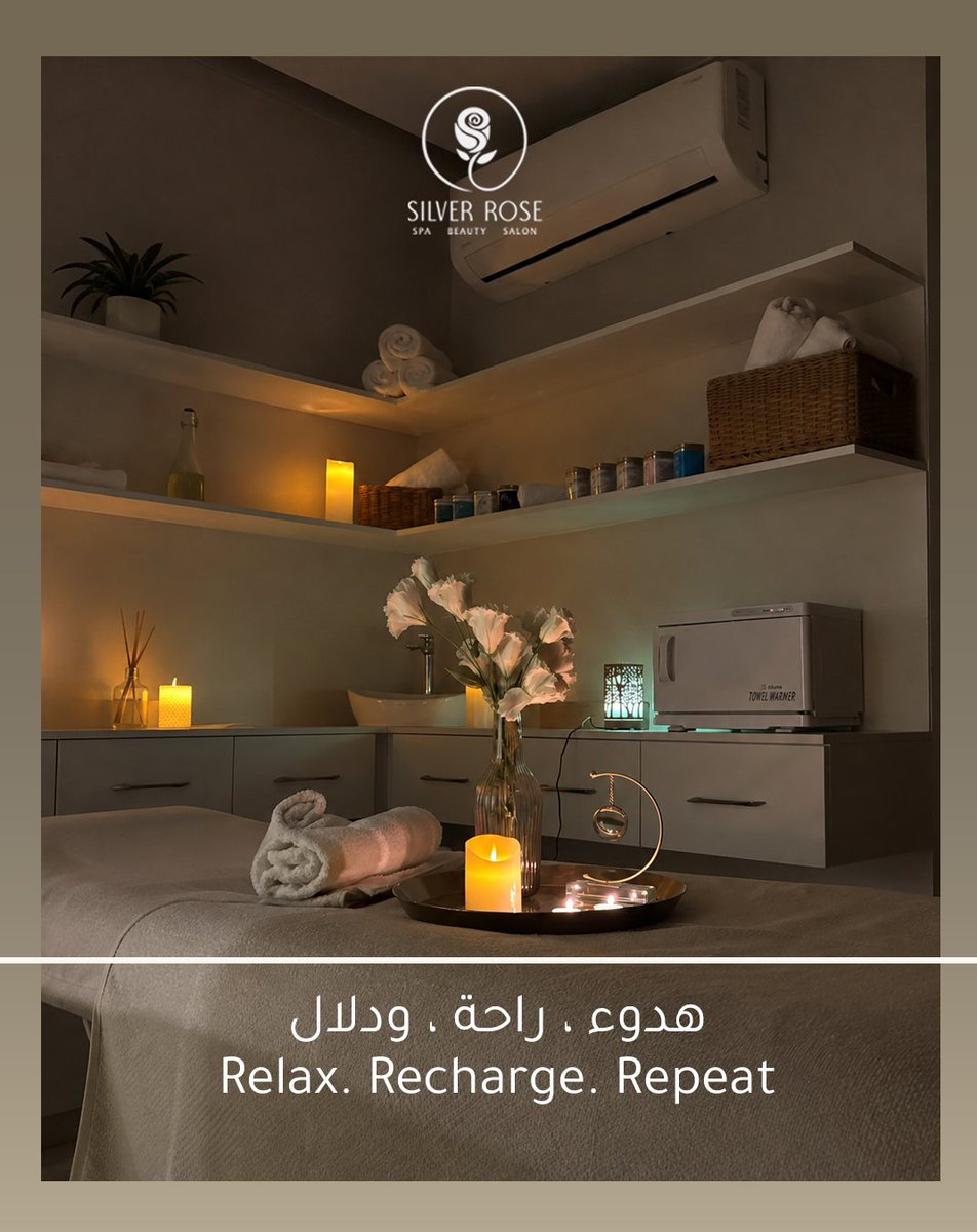 silverrose_bh's tweet photo. محتاجة تفصلين عن ضغوط اليوم؟ 🌿
أعطي جسمك الراحة اللي يستاهلها في أجواء هادئة كله تدليل ودلال ✨💆‍♀️
Need a break from the daily rush? Unwind and recharge in our peaceful sanctuary 🕯️💖
احجزي موعدج الحين 📲

•مواعيد العمل ⏰
من 10 صباحاً إلى 10 مساءً
•العنوان📍
الحد ، البحرين https://t.co/qsLIwXDl7i