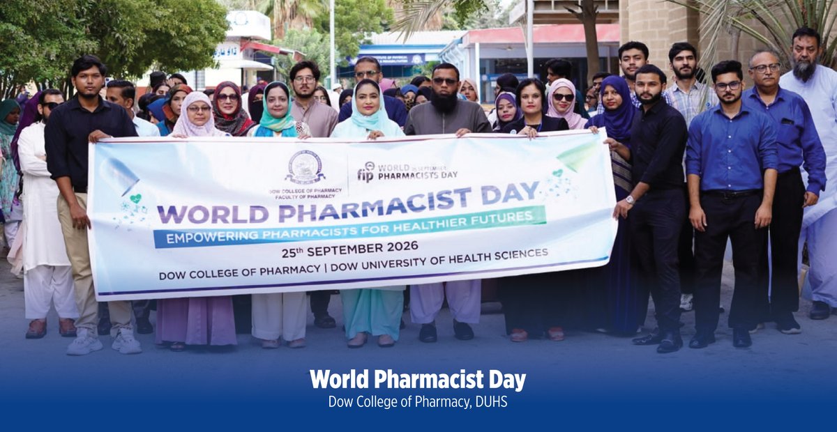 Dow_Uni's tweet photo. World Pharmacists Day 2026 was organized at the Dow College of Pharmacy. The event brought together students, faculty, distinguished speakers, and experts from the field for a day centered on pharmacy, learning, and engagement. https://t.co/X1XIsGK2cZ