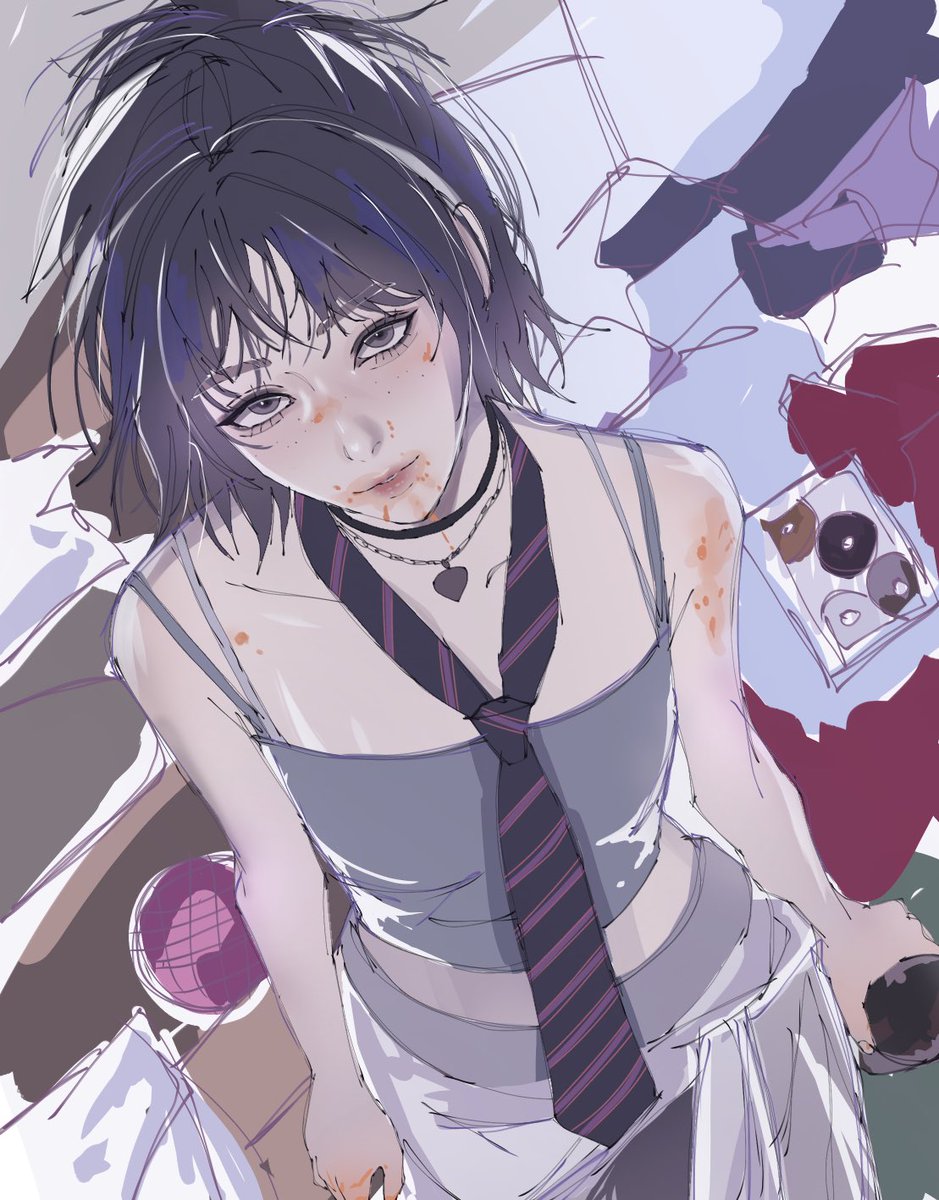 rinyoucha's tweet photo. LEE JISOO  'MISMATCH'
 #HANA_FANART https://t.co/IOcyWZWBum