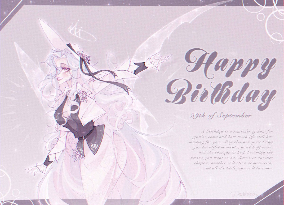 owlenne0024's tweet photo. Happy Birthday to Myself 🥳🤍
29th of September
P.S. Rae's b-day is also Sep. 29 👀
𓂃𓂃˖˳·˖ ִֶָ ⋆🌷͙⋆ ִֶָ˖·˳˖𓂃 ִֶָ𓂃
【 #art #digitalart #owlenne #raeart #artmoots #thescotopiaepopee #scotopia #sona #persona #birthday #happybirthday 】