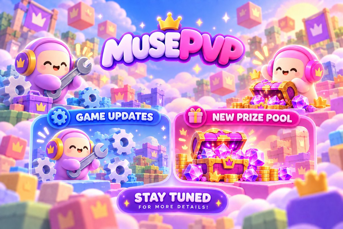 musepvp's tweet photo. Good morning! Today, we’ll be making a few minor updates to the game and introducing a new prize pool within the next few hours.

Stay tuned for more details! https://t.co/HJjlVdSQiE
