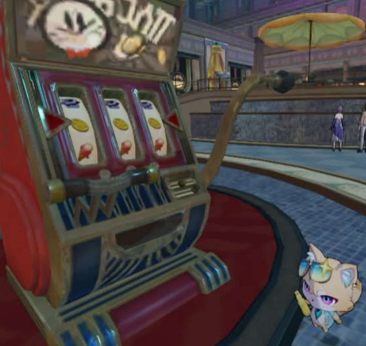 sleepyfrogyy_'s tweet photo. Teaching wavebubu to gamble !!! https://t.co/dksKPBikUK