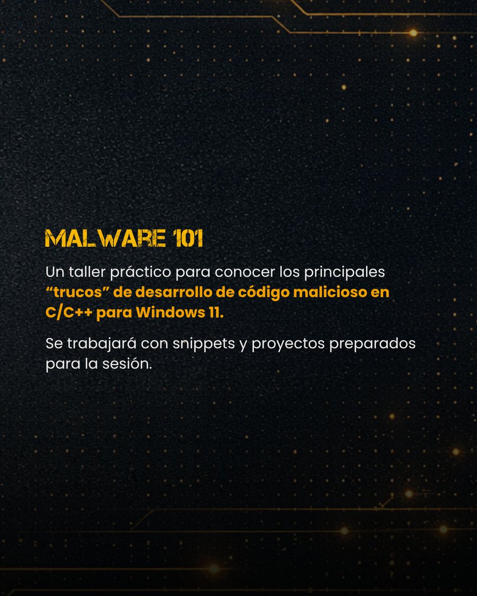 secadm1n's tweet photo. 🛠️ Y además: Malware 101
Un taller práctico sobre desarrollo de código malicioso en C/C++ para Windows 11.
De la investigación al código.
📅 27 y 28 de noviembre
📍 Sevilla
🎟️ Entradas en https://t.co/CWzValudVp
#SecAdmin2026 #Ciberseguridad #Malware #Reversing @NN2ed_s4ur0n https://t.co/Y9Fp7BeEFZ