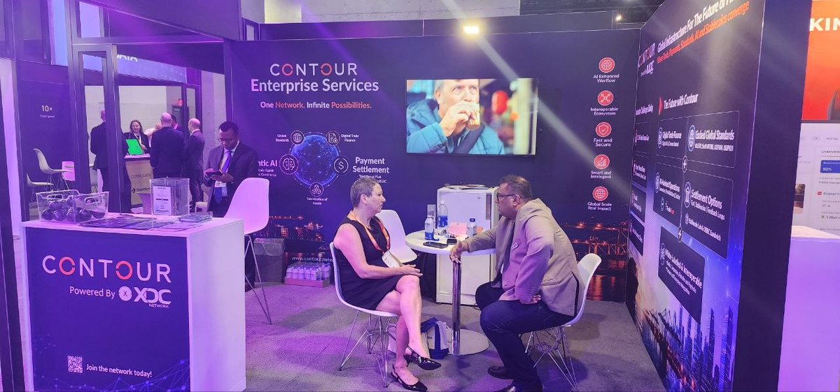 XDCNetwork's tweet photo. Day 1 at Sibos Miami 2026 is complete.
Visit us at Discover Stand DISS43 to explore how we are bringing together:
• Digital Trade Infrastructure
• AI-Assisted Operations
• Global Standards & Verifiable Credentials
• Settlement Options
• Interoperable Financial Networks

Discover Stand DISS43
28 September – 1 October 2026