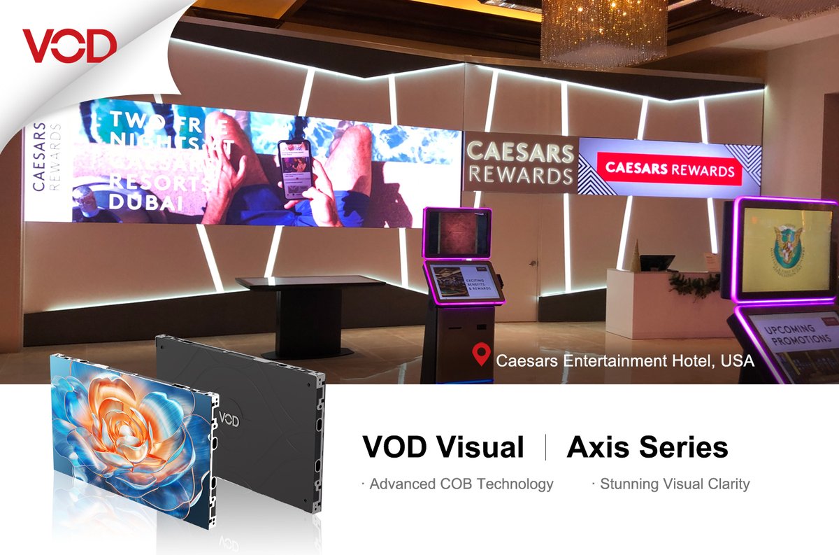 VOD__Visual's tweet photo. Case Study | Elevating luxury hospitality experiences with VOD Visual Inc. fine-pitch LED displays! ✨
#VODVisual #CaseStudy #CaesarsEntertainment #HospitalityTech #FinePitchLED #ProAV #DigitalSignage #LuxuryHotels #HotelDesign https://t.co/ykPdpWjBpQ