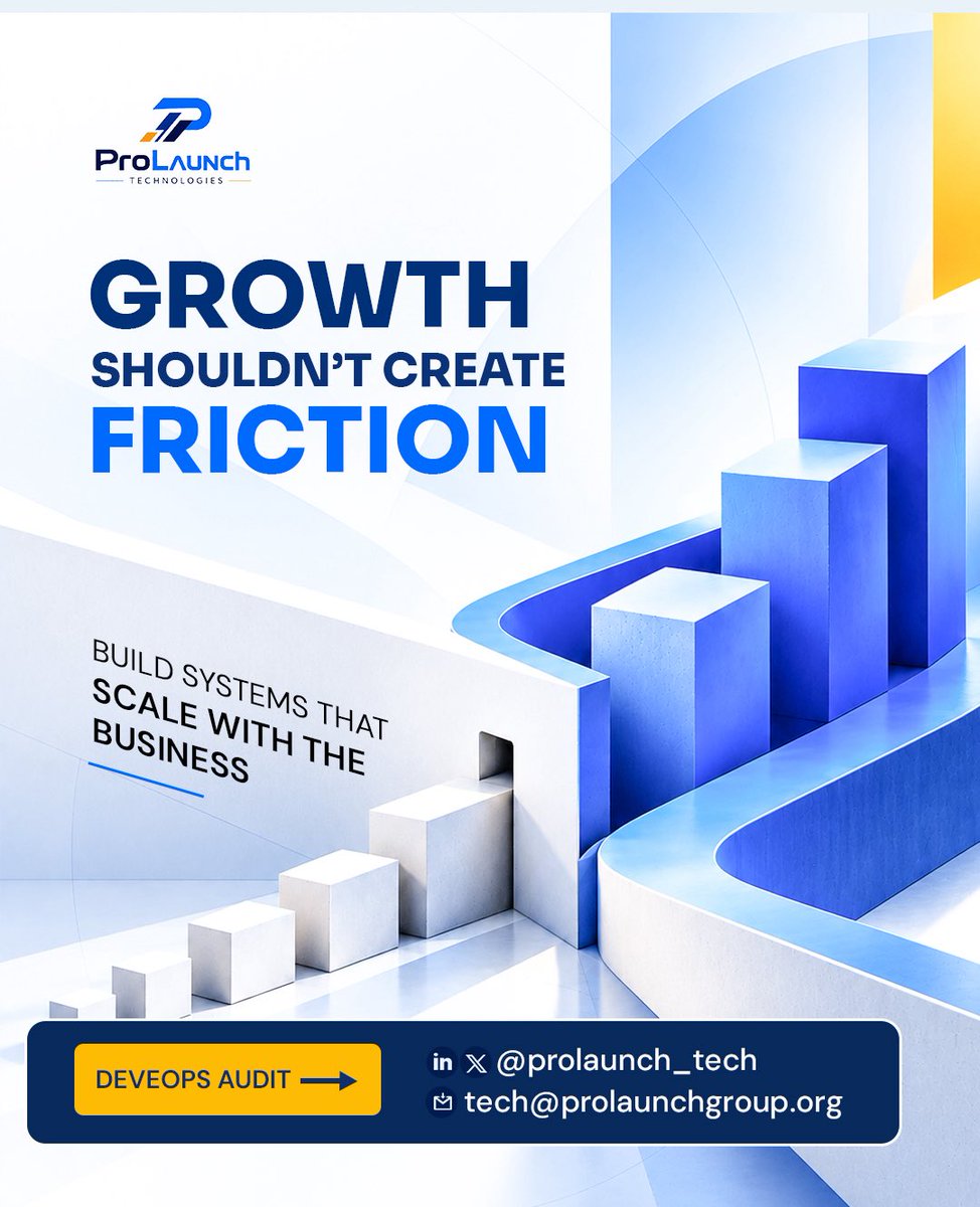 ProlaunchTech's tweet photo. Growth doesn't strain a business. Disconnected systems and manual processes do. DevOps builds the operational framework that scales on its own.

Scale smarter → https://t.co/ZVgjU6zwJa

#DevOps #BusinessScalability https://t.co/15QUx69q1P