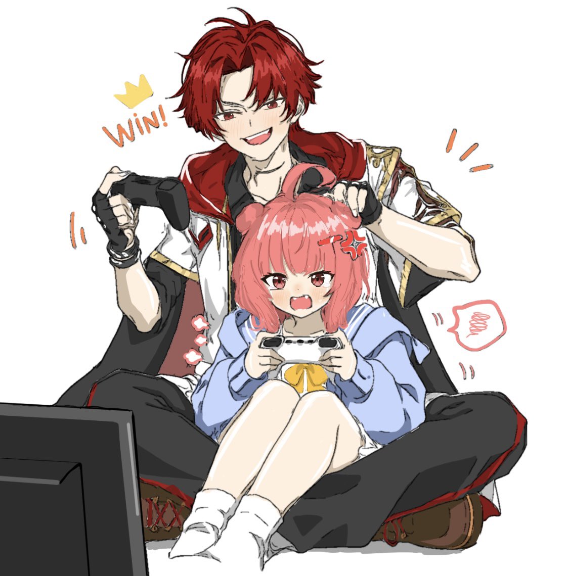 Kuracchi_03's tweet photo. ツルギ「あかりんよわぁぁぁwww」
あかりん「……もういっかｲﾝ！」
 #濃いめのアート #ツルギアートオンライン
#夢野あかり #柊ツルギ #イラスト https://t.co/jdnuyNT2rk