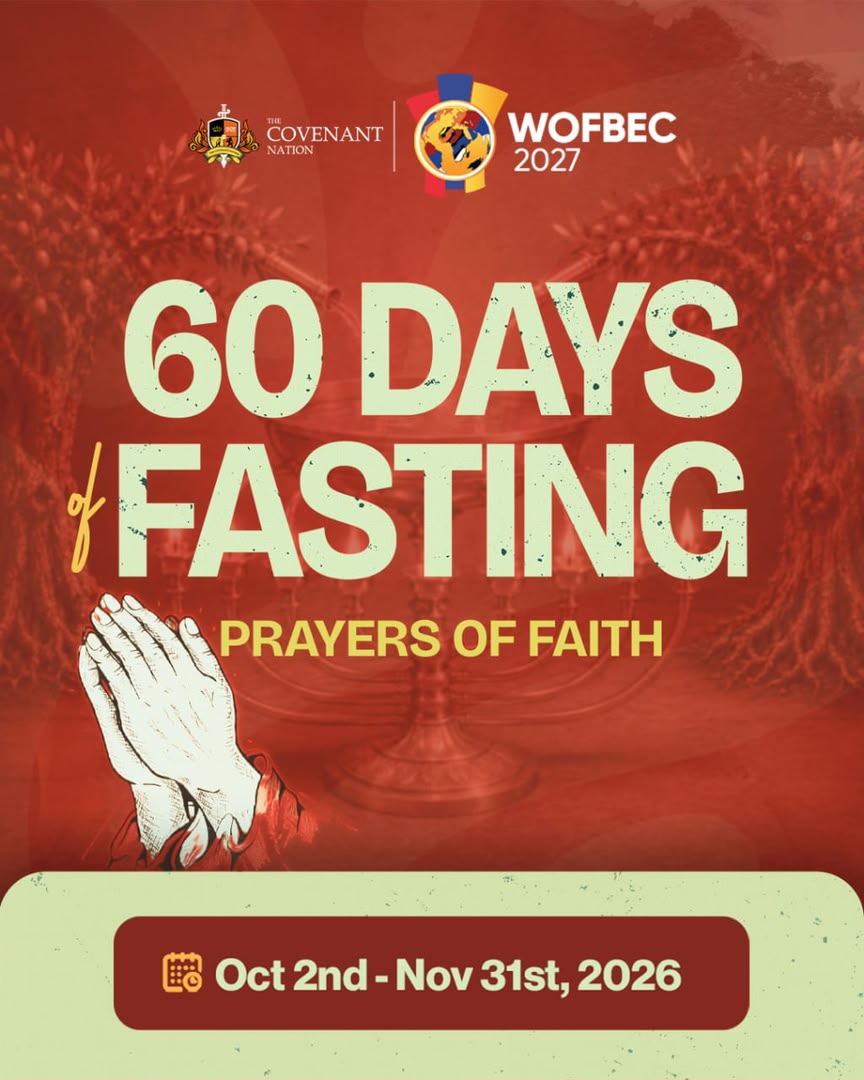 WOFBEC's tweet photo. As we prepare for WOFBEC 2027, there will be a 60-day corporate fast.

Individually, we will each be fasting for 3 days in October and 3 days in November.

You can register and choose your preferred 3 days for the WOFBEC Fast using the link below:

https://t.co/PtwOI1rq39
🙏🏽🔥 https://t.co/Aya7BqCNPX