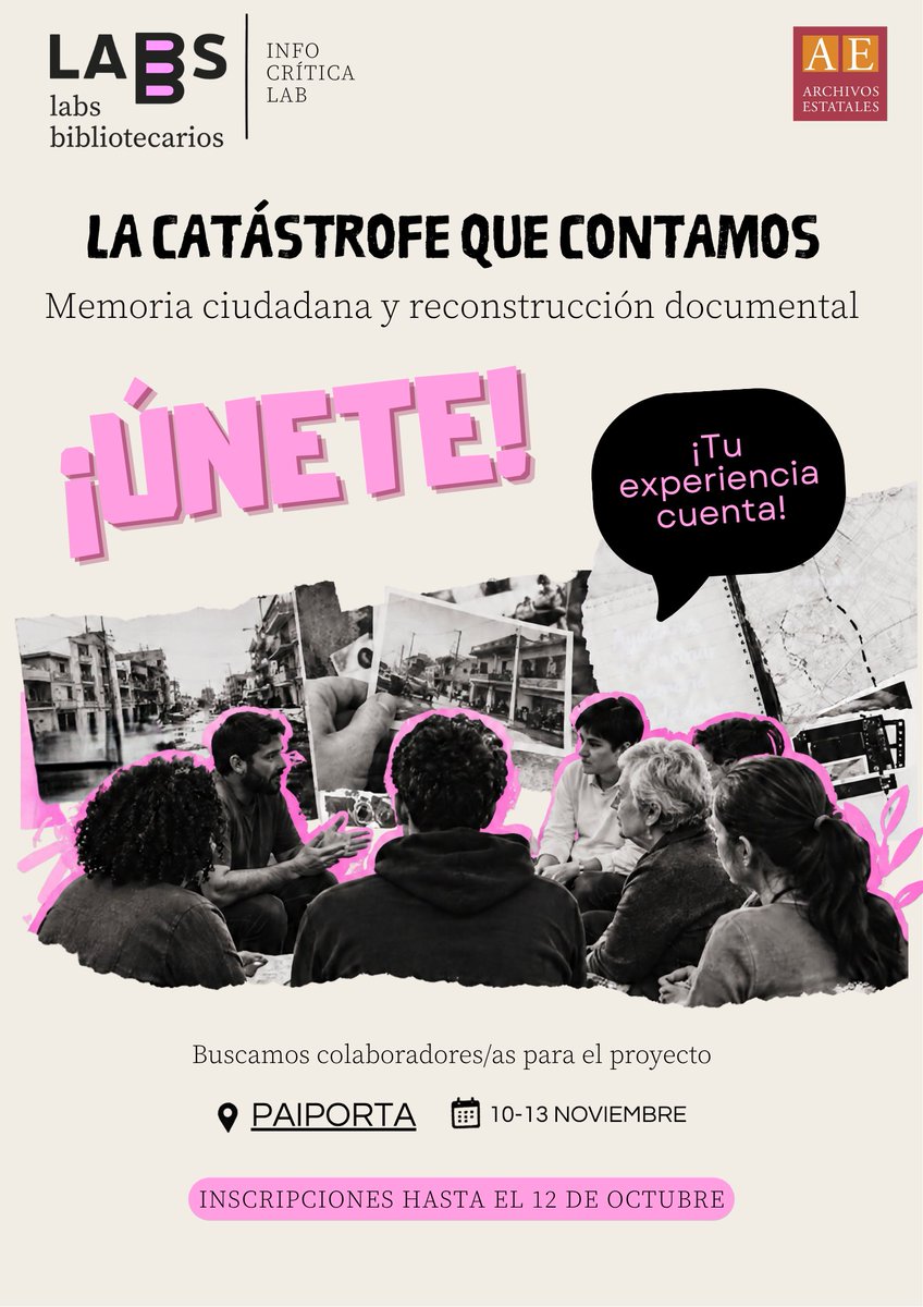 ArchivosEst's tweet photo. 👀Descubre la propuesta impulsada por Archivos Estatales para el próximo Info Crítica Lab.
Inscripciones hasta el 12 de octubre https://t.co/YeALGIsaBb