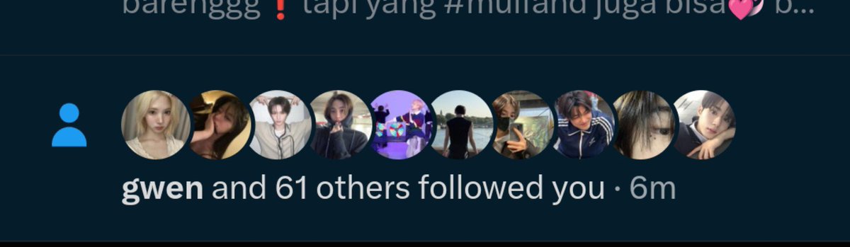 awoniechu's tweet photo. MAKASIH BANGETTT IHH YANG MAU MOOTS SAMA AKU🫶🏻☹️, YANG GA AKU FOLLOWBACK DM AJA YAH AKUU TAKUT AKU GA LIAT NOTIFICATION WAKTU KAMU NGEFOLLOW AKU🥹😭 https://t.co/htCaqP1wob