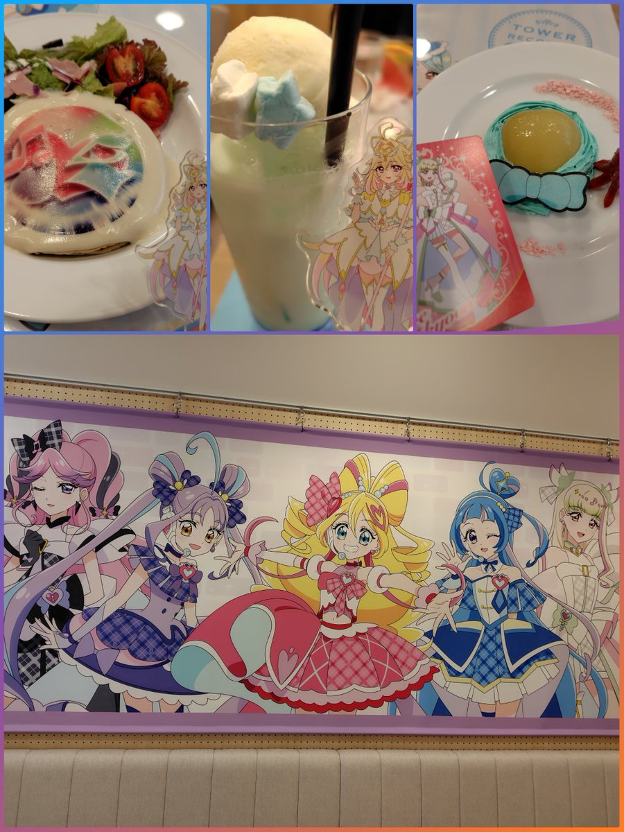 qsnaaq's tweet photo. タワレコのコラボカフェ行ってきました〜！🙌
メニュー可愛かったし美味しかったです😌✨たんプリ組のアクスタは生憎売り切れでしたがズキュキスのアクスタ買えたのでよかった https://t.co/Yi3i2TXHNN