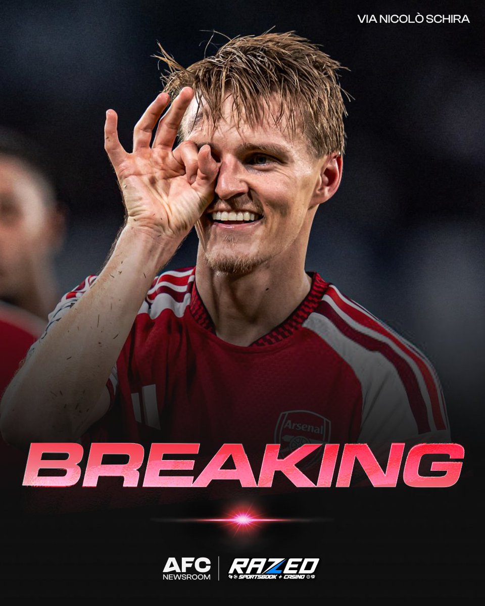 afcnewsroom's tweet photo. 🚨 𝐁𝐑𝐄𝐀𝐊𝐈𝐍𝐆: Martin Ødegaard is getting closer to signing a new contract with Arsenal. ✍️

The Gunners view their captain as a key player and a non-transferable asset.

In recent months, Arsenal have rejected approaches from both Saudi clubs and several European giants for the Norwegian midfielder. 🚫

[ @NicoSchira ]