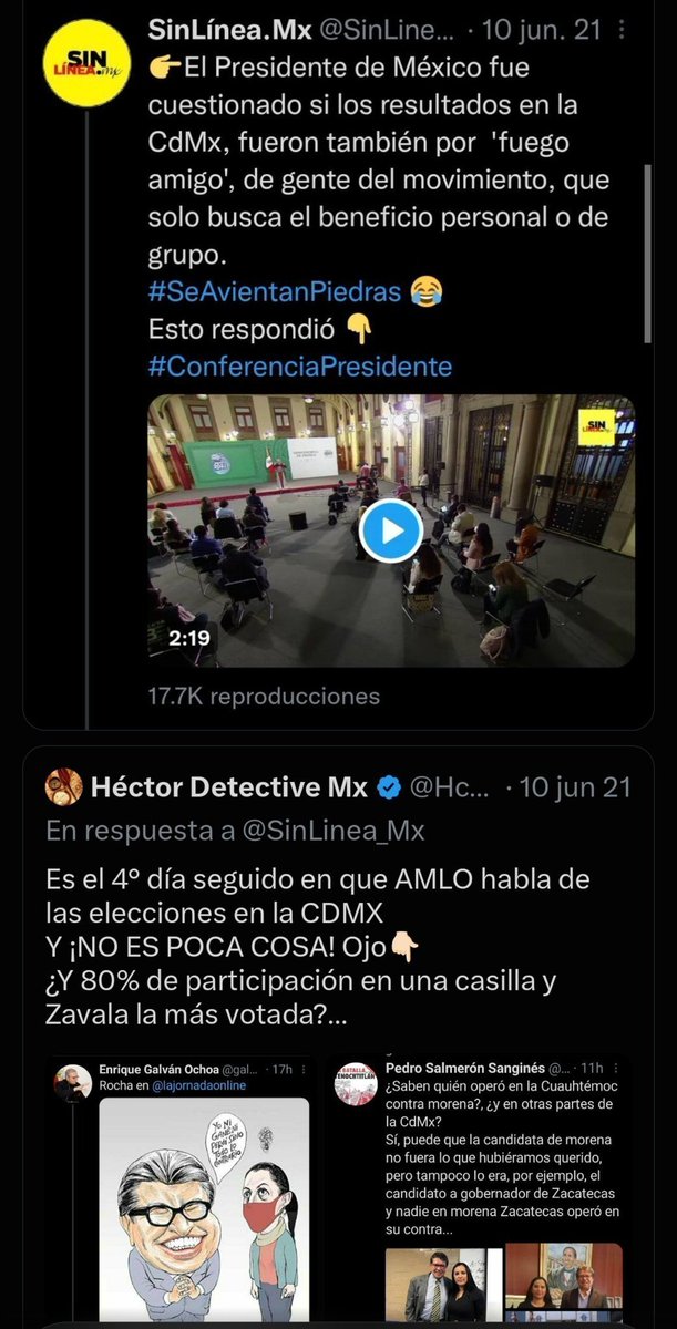 HctorDetectivMx's tweet photo. Solo el pueblo, puede salvar a MORENA 

Soy obradorista y esto que hizo Citlalli Hernández de quitar a Héctor Santana quien ganó y poner en su lugar a Jasmine Bugarín solo por paridad / cuota de género es tan Antidemócrata e irónicamente en la foto están 6 mujeres ¿Eso es igualdad? Para Citlalli, eso no solo es tan de Alito Moreno de dedazo.

Sino que la idea de paridad de género a esta altura es 100% de Citlalli Hernández y esto porque es la única que de años se autoproyecta en MORENA para imponer su visión sobre los demás como esa situación, cuando deben quedar los más aptos en MORENA, es Antidemócrata que se me quite la MISMA OPORTUNIDAD, sin importar que sean hombres o mujeres, pues eso es ser de izquierda, la misma igualdad de oportunidad y por encima de cuotas.
Insisto, esto fue movida de Citlali como en 2021, y 2024 de tener absurdamente tanto poder para nuevamente elegir a quien a ella le conviene para que mañana la apoyen

Analizo esto, y no tardará en autonombrarse coordinadora por la Alcaldía #Cuauhtemoc #CDMX pero lo hará La Presidenta de MORENA @A_MontielR para que no se vea tan obvio, y lo hará posiblemente hoy martes, aprovechando el descontento en todo lo que hizo en Nuevo León con Clara Luz, en Chihuahua quitando a la otra puntera de Andrea Chávez, con lo de Beatriz Mojica en Guerrero y demás

Y repito, por si dicen que soy agencia extranjera, quiero que MORENA arrase, y con Citlalli se pierde incluso la oportunidad valiosa que se va esfumando en 6 años para los cuadros de izquierda en esos estados 

Citlalli tiene un grave daño de imagen pública no solo con la izquierda en general (Por más que hablemos de unidad)
Ella lo sabe, y ha desplazado a la gente PRO AMLO poniendo sus bases 

Pero cuando intente competir en la Cuauhtémoc, Citlalli no solo tiene un fuerte rechazo a nivel nacional por la gente de izquierda, sino que la gente apartidista tiene una percepción de ella mala con todas las polémicas que enfrenta, y la gente anti AMLO o votante del PRIAN arrepentida y que Arturo Ávila había trabajado en años para convencer, de plano no escucharan a Citlalli y hasta votarían nuevamente por el PRIAN solo por llevarle la contraria a ella, por estrategia en todos sentidos Citlalli va a perder y el #CartelinmobiliarioPAN seguirá robando y jodiendo 3 años más y quizá ya quedé más instaurado cuando era la oportunidad perfecta para luego juzgar a la Tiktokera Alessandra Rojo de la Vega.

Parece ser que es verdad que la ambición le hizo pensar que en 2030 sería Citlalli la jefa de gobierno de la Ciudad de México pese a estar verde y por lo que puedo analizar las movidas que hace Ricardo Monreal de poner a su gente en #EDOMEX, busque para 2029 ser el Gobernador del Estado de México quitando a @horacioduarteo quien por derecho ganaría EDOMEX y es quien como ex consejero del INE no permitió que a AMLO le robara el PRIAN ni una gubernatura, alcaldía, diputación, senaduría, etc. En 2018. Pese a enfrentarse solo contra todo el INE corrupto y demás