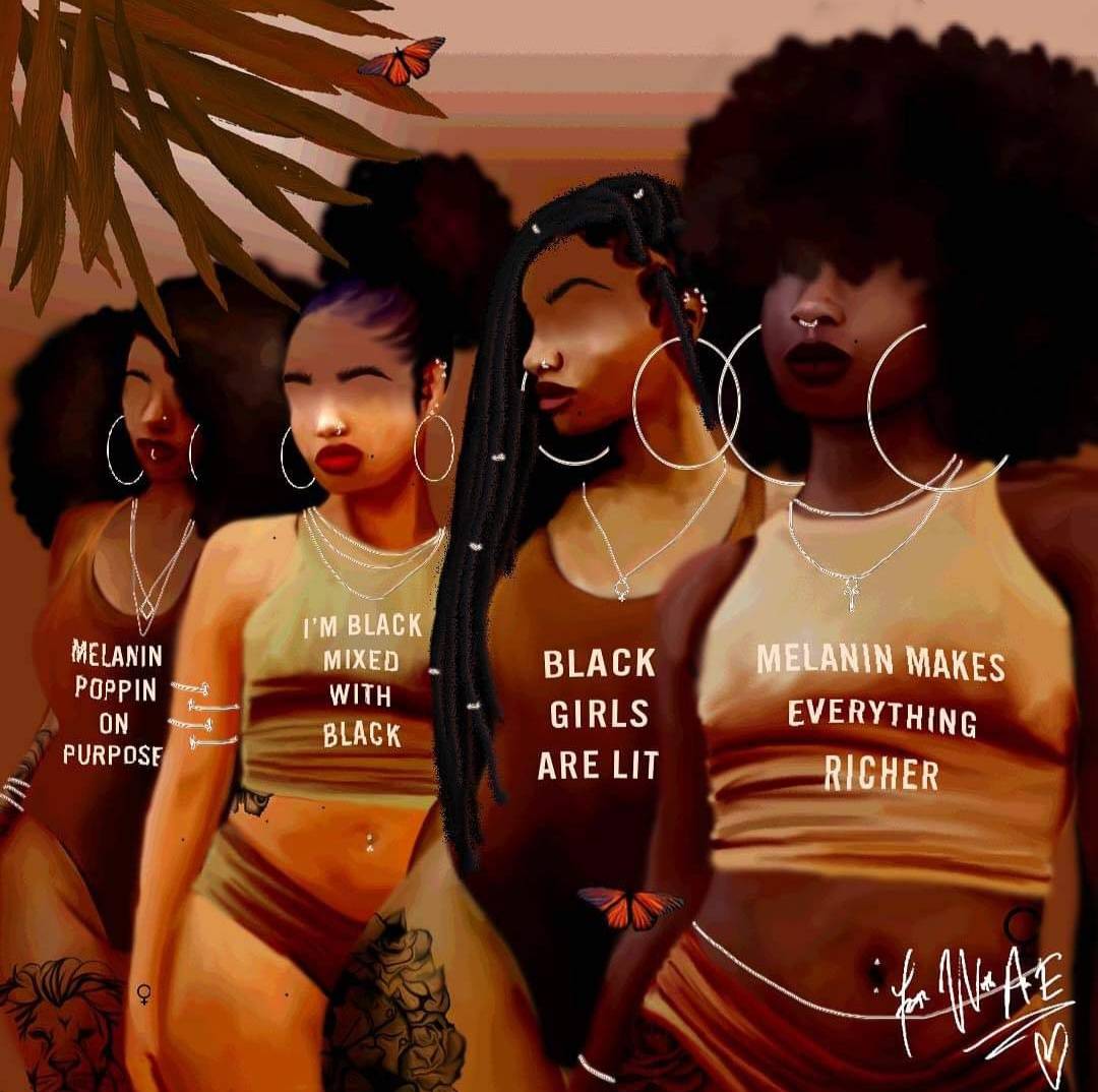 BlkHistStudies's tweet photo. Black women throw S H A D E S 🤎🤎🤎
.
#beautifulmelanin #blackwomenart #blackcreative #digitalart#blackwomencontent #explore #blackart https://t.co/l1a0FxMbmo