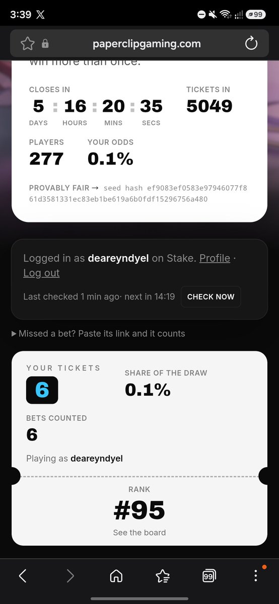 vantaeskie's tweet photo. @PlayPaperclip SEATED 💯 thank you so much fam @PlayPaperclip 🫡

stake: deareyndyel https://t.co/zAw0UgJH03