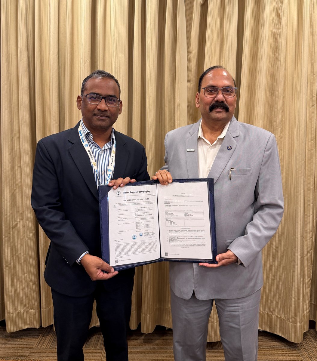 irclass's tweet photo. Indian Register of Shipping Grants Type Approval to Volteo Maritime’s Electronic Record Book - WAYSHIP. Read the press release here👉https://t.co/yTGTdtOURp

#Maritime #compliance #technology #shipping #TypeApproval #innovation #sustainability #equipments #Marines #certification https://t.co/ylSXW3Dfr5