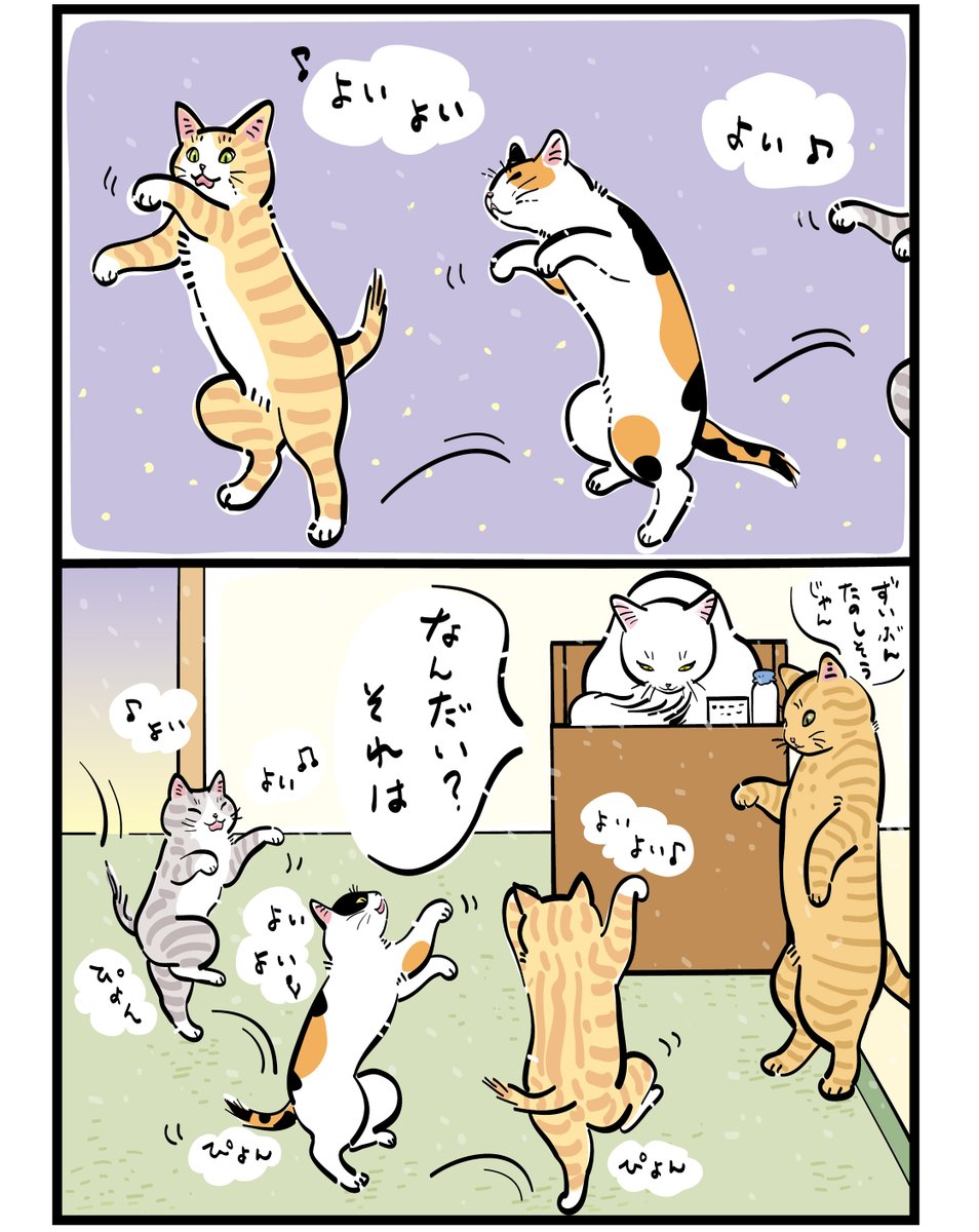 mojugiso's tweet photo. 招き猫？
 
猫踊りならぬ盆踊りなんですけど
招き猫がいっぱいいるみたいなのでどうぞ〜🐾
 
#ねこゆ #猫湯 #招き猫の日 #元祖ふとねこ堂 https://t.co/YmtQTaG8h5