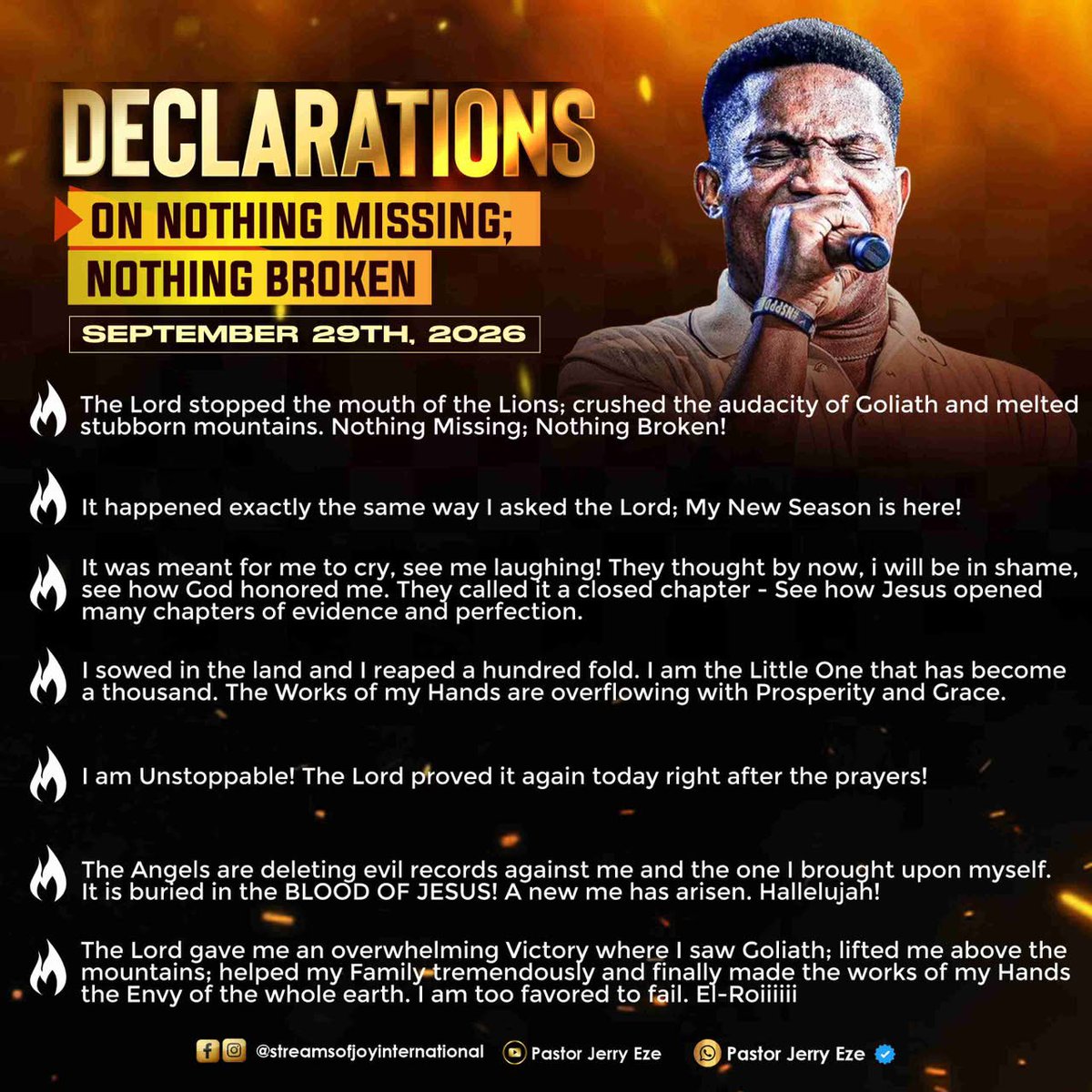 Ta1wo1's tweet photo. 𝗡𝗦𝗣𝗣𝗗 𝗗𝗔𝗜𝗟𝗬 𝗔𝗟𝗘𝗥𝗧_𝟮𝟵-𝟬𝟵-𝟮𝟬𝟮𝟲_
NOTHING MISSING
NOTHING BROKEN
WHAT GOD CANNOT DO DOES NOT EXIST!!

#NSPPD #7AMFIREPRAYERS

Pray Here👇
https://t.co/FPAlMsdLCC

Watch the Testimonies &amp; Share🙏

Subscribe @
Specific Playlist 👉
https://t.co/NroeVpTj7f https://t.co/pGuxLpdsUZ