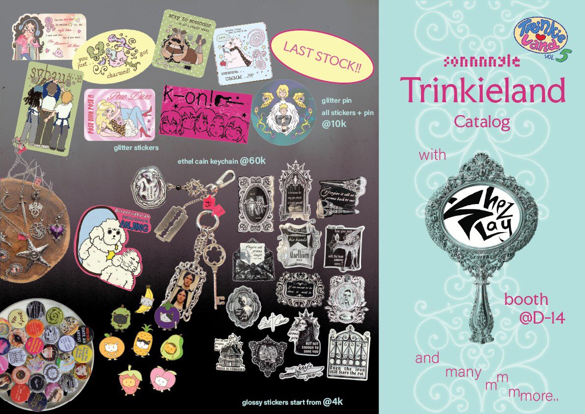 s0nnnnyl3's tweet photo. hii guys!! i will be selling my remaining stickers stock for trinkieland with my friend shezlay ∩^ω^∩

🔁 and 💜 are appreciated 
｡𖦹 trinkieland catalogue ｡𖦹°‧

full catalog on https://t.co/RSB2NEqzcF
multifandomᯓ★ 
#trinkieland https://t.co/UzJ4KBJTYX