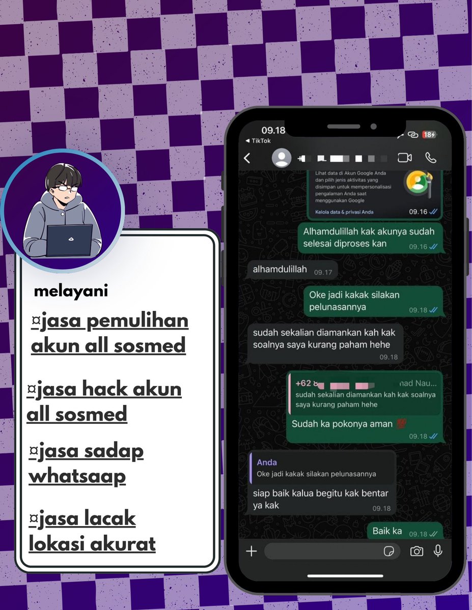 caandyui's tweet photo. Bantuan Jasa pulihkan akun &amp; hapus akun

MELAYANI 📝

pemulihan akun
- instagram, tiktok, whatsapp, line, facebook, x, gmail, tele dll

hapus akun
- facebook, tiktok, instagram, line, whatsapp, twitt / x, dan lainnya

Sadap Wa, hack akun, lacak lokasi? Order? Ke Wa di bio https://t.co/smKz2stw3q
