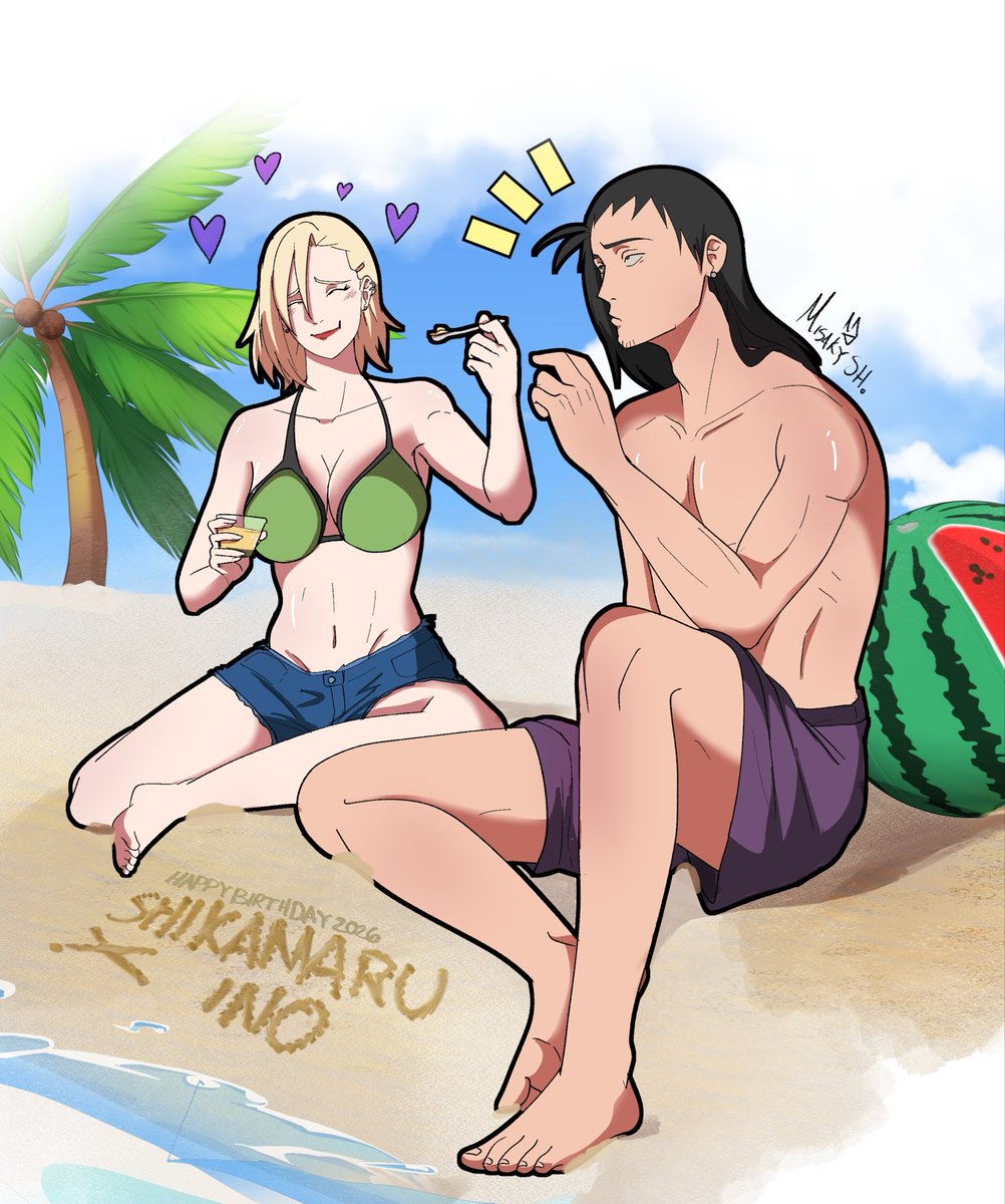 misakysh's tweet photo. Me los llevé a la playa este año 🏝️#shikaino https://t.co/BMUfVxZ9VI