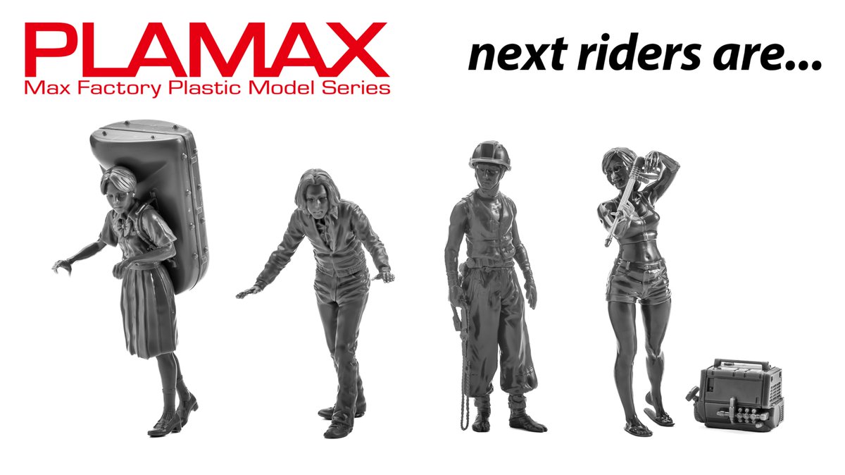 official_MXF's tweet photo. 手のひらサイズのカラフルなプラモデルでライダーとオートバイのある景色を楽しむ「PLAMAX 1/20 Rider's Portraitシリーズ」新規4アイテムのラインナップを全日本模型ホビーショー会場にてお披露目いたします。個性的な面々の愛車を、リプライor引用のうえ予想してください！
#PLAMAX #1_20thriders https://t.co/hA8M9UvJJ4
