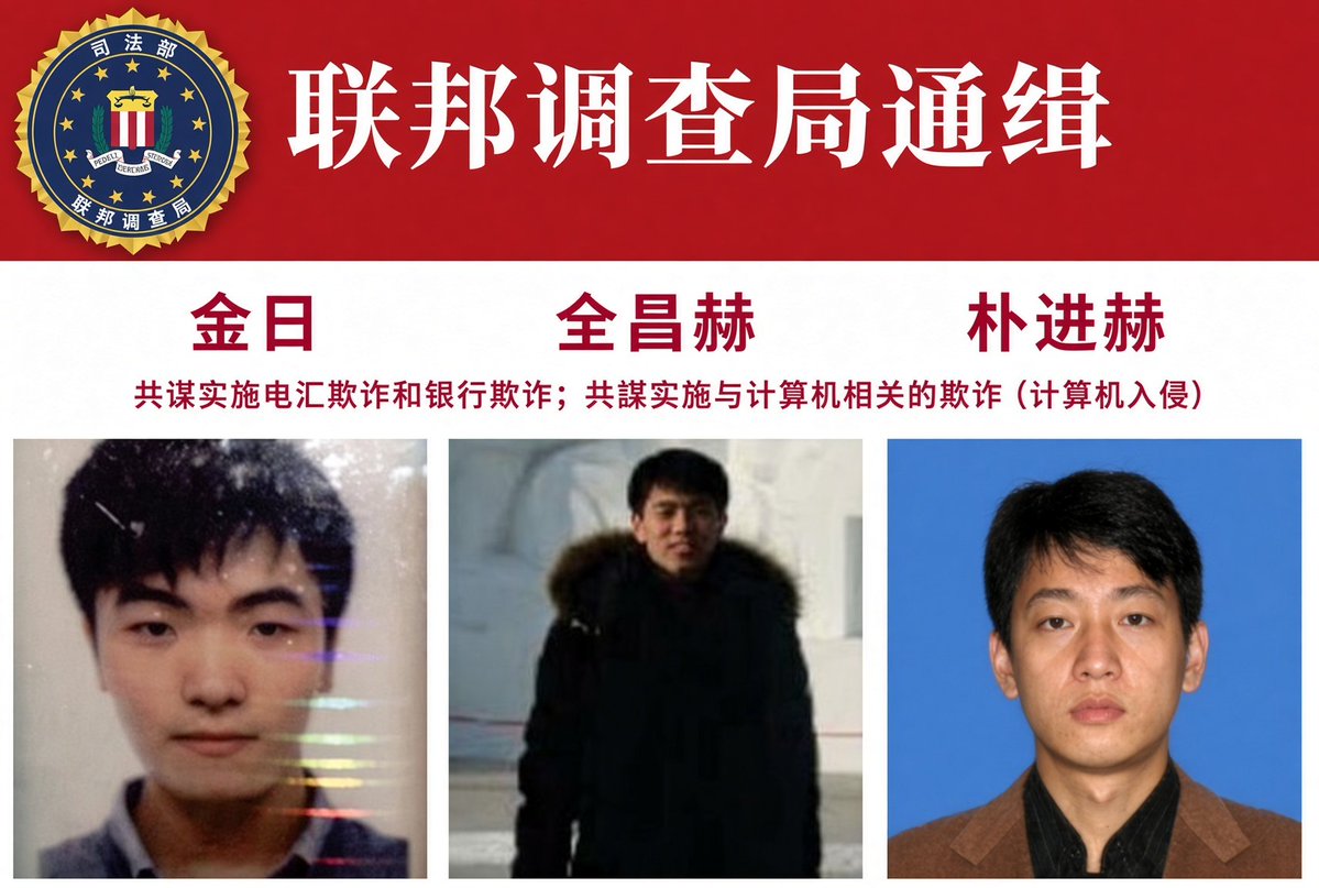 chairbtc's tweet photo. 这三名朝鲜黑客才是黑客中的顶级存在，连美国FBI都在通缉他们，他们盗窃的加密资产接近40亿美元

- Bybit：15亿
- Ronin Bridge：6.25亿
- Bitget：3.5亿
- DMM Bitcoin：3.08亿
- KelpDAO：2.92亿
- Drift：2.85亿
- WazirX：2.35亿
- Harmony Bridge：1亿
- Atomic Wallet：1亿
- Alphapo ：6000万
- Stake：4100万