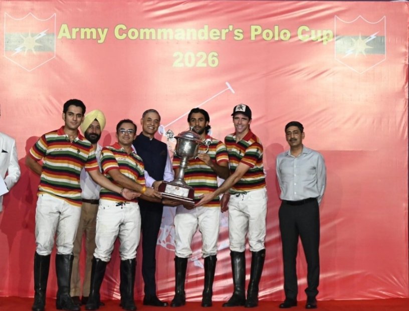 PRODefRjsthn's tweet photo. #ArmyCommandersPoloCup
Hooves thunder. Mallets strike.
The charge begins! 🏇⚔️🏆
Seven top-tier teams, one fiercely contested turf—
the prestigious #ArmyCdr’sPoloCup,
hosted by #61Cavalry under the aegis of #SaptaShaktiCommand at #Jaipur from 21–27 Sep 2026.
In a high-intensity final, #JaipurPoloTeam seized the initiative and dominated the contest, defeating Team V Polo 11–5 to clinch the championship trophy! 🏆
Lt Gen Mohit Malhotra, #ArmyCommander, #SaptaShaktiCommand, presented the coveted trophy to the champions.
Power in every gallop. Precision in every strike. Victory at the final bell
#IndianArmy
#Polo
#Equestrian
#JaipurEvents
#Sportsmanship
@adgpi
@SpokespersonMoD
@HQ_IDS_India
@CBCJaipur
@PIBJaipur