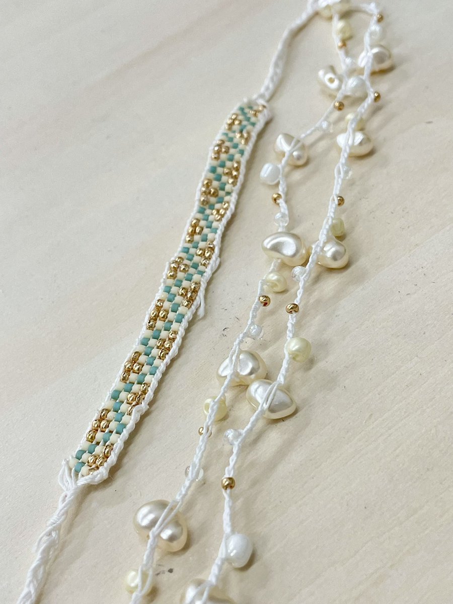 miko_azami's tweet photo. #ハンドメイド
女子美フリマで売��予定のビーズアクセサリーです https://t.co/2jIrZg7k7V