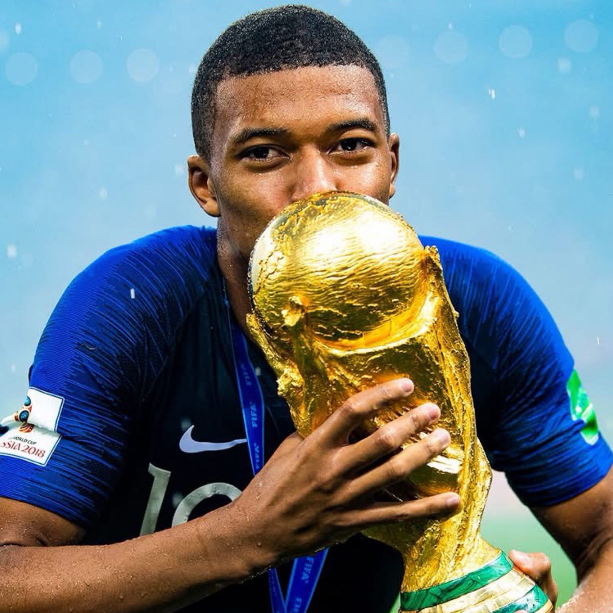 Kylian's tweet photo. Since people care about the Nations League now, Kylian Mbappé has two major international trophies with France. 😉🇫🇷🏆 https://t.co/yu4IyiGbLA