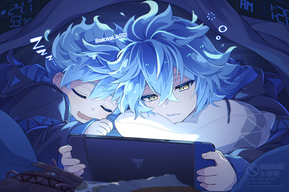 akagi_b22's tweet photo. ちいさいシュラウド兄弟
夜中にこっそりゲームして怒られてそう🎮👾

#twstファンアート
#ツイステファンアート https://t.co/5YkvdJ5bKg