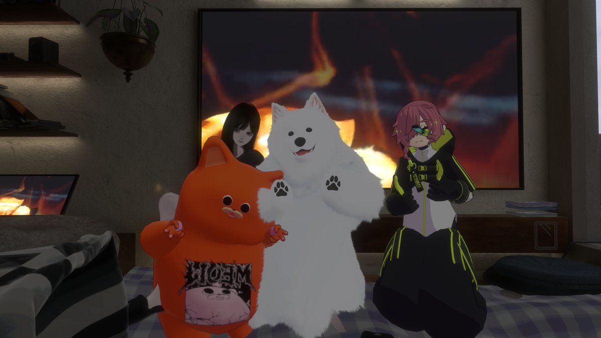 Rasujo_VRC's tweet photo. ここ最近のいつメンがアツくて楽しいch；；
のらさんにも会えたしちょーさいこう　#vrc落とし処 https://t.co/e9FtItrEPI